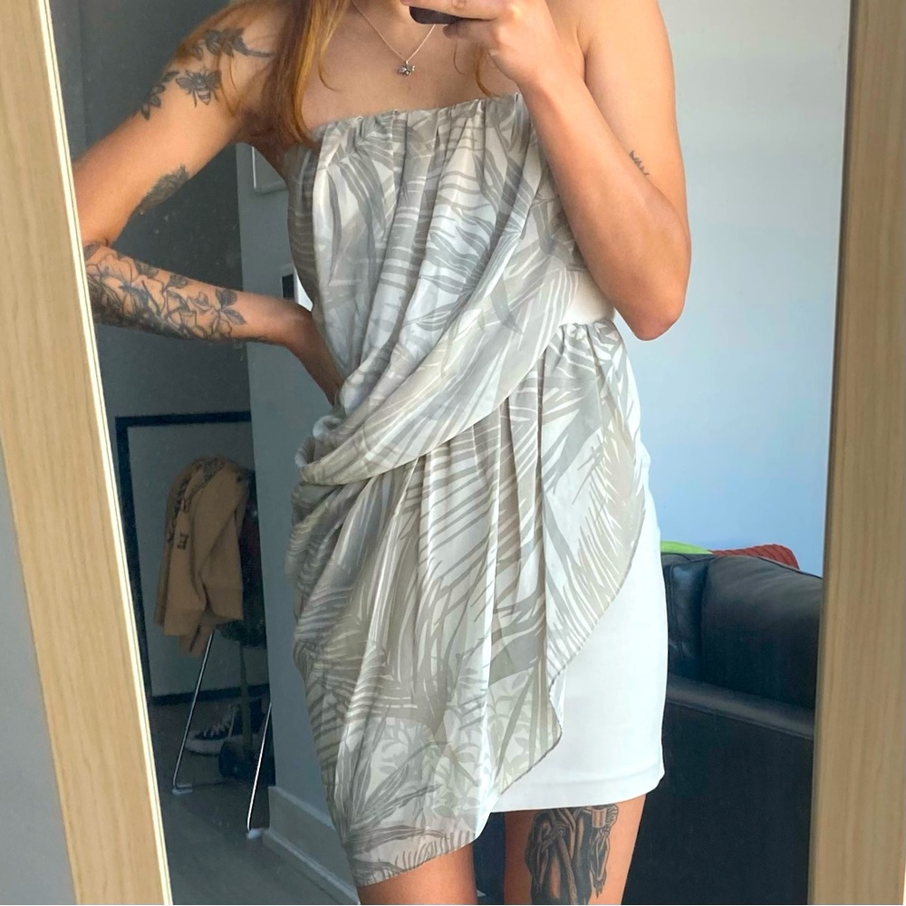 Armani exchange tan tube dress